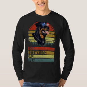 Dog Vintage Best Rottweiler Dad Ever Father Day Pu T-Shirt