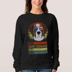 Dog Vintage Best Saint Bernard Dad Ever Father Day Sweatshirt