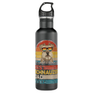 Dog Vintage Best Schnauzer Dad Ever Fathers Day Do 710 Ml Water Bottle