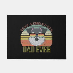 Dog Vintage Best Schnauzer Dad ever Tshirt Fathers Doormat