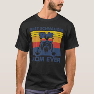 Dog Vintage Best Schnauzer Mom Ever Mother Day Pup T-Shirt