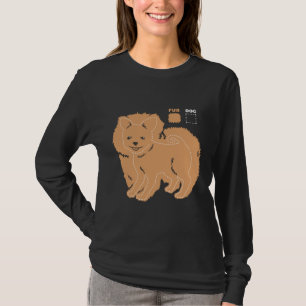 Dog Vs Fur Pomeranian Funny Retro T-Shirt
