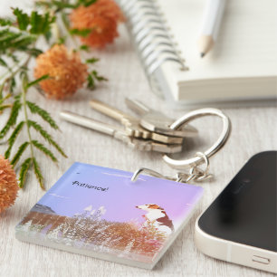 Dog Waiting for his Family Acrylic Keychain