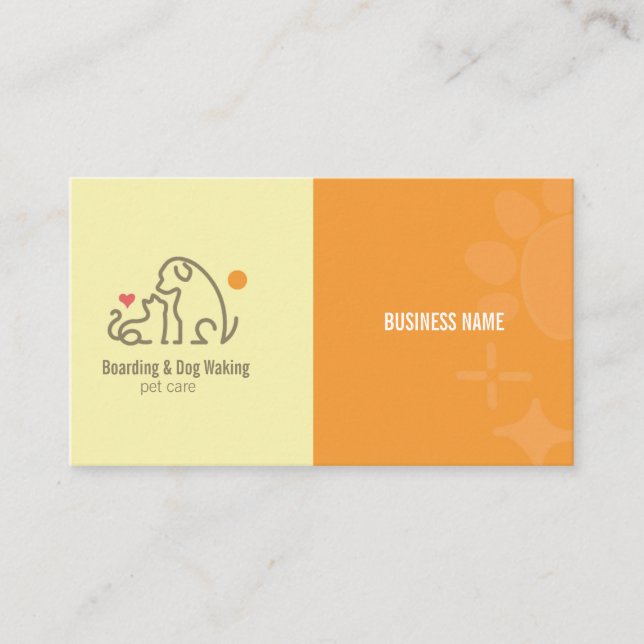 Dog Waking , Pet Boarding  Business Card (Front)