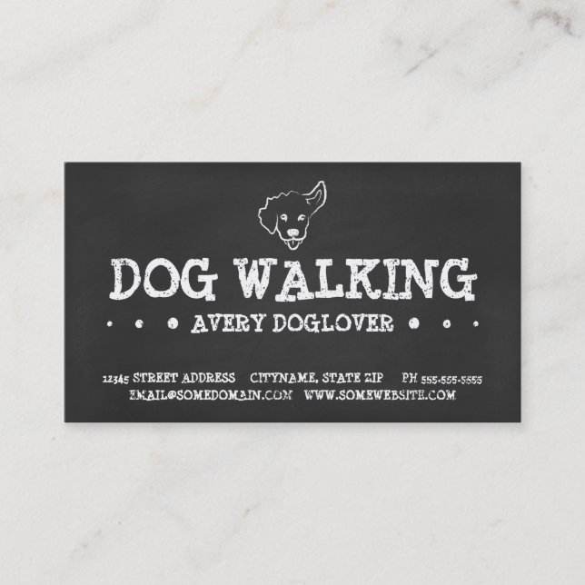 DOG WALK CHALK loyalty program (3dots) Card (Front)