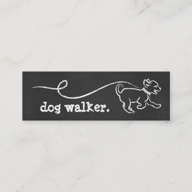DOG WALK CHALK MINI BUSINESS CARD (Front)