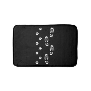 Dog Walk Foot Print Dog Walker Dog Walking Bath Mat