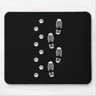 Dog Walk Foot Print Dog Walker Dog Walking Mouse Mat