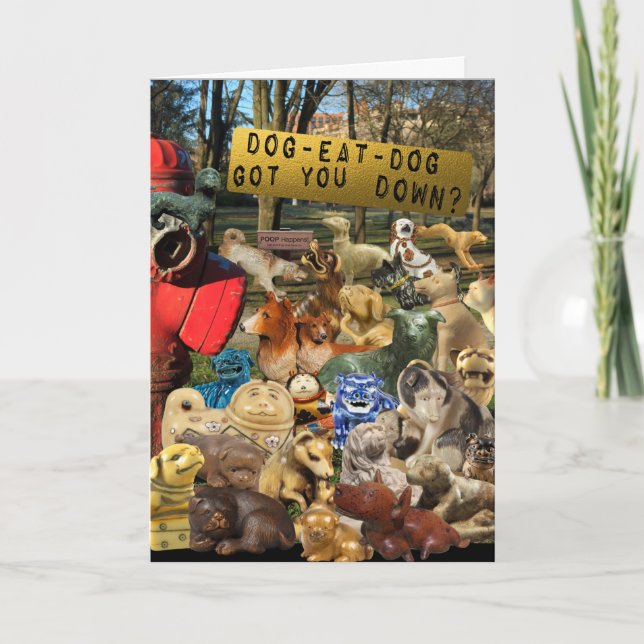 Dog Walk  Friendship Card (Front)