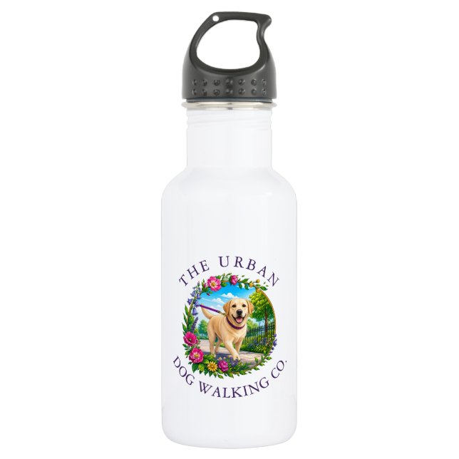 Dog Walker 532ml Water Bottle - Labrador (Front)