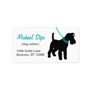 Dog Walker Address Labels teak