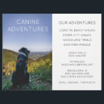 Dog Walker Adventure Walks Hikes Flyer<br><div class="desc">A unique dog walker or dog walking business promotional flyer, specialising in canine adventures and hikes. Personalise your custom themed walks or hikes for the types of walking areas your service covers. Give each type of walk a snappy or interesting name. Differentiate yourself from other dog walkers, while emphasising the...</div>