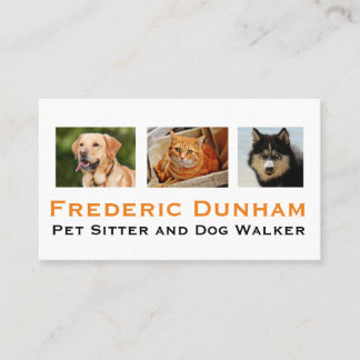 Dog Walker and Pet Sitter Business Cards
