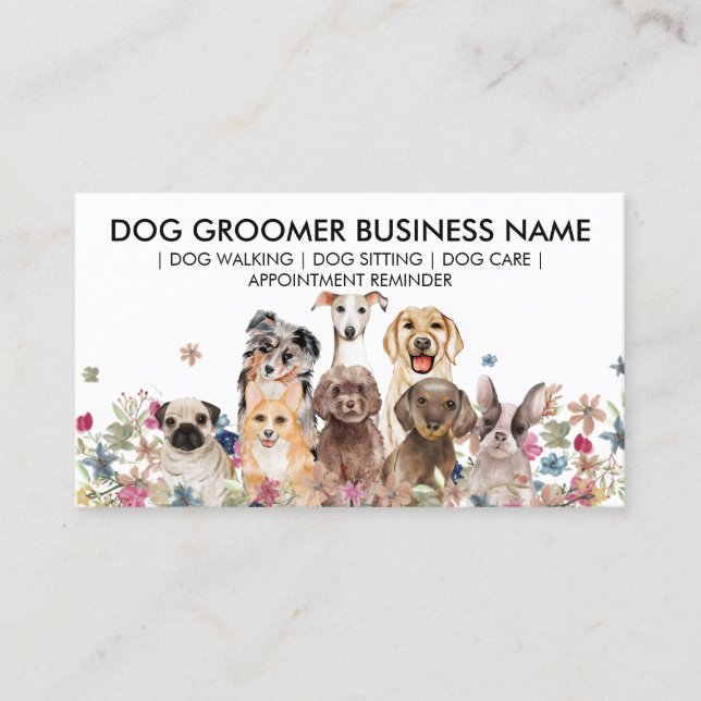 Dog Walker Appointment Business Card (Front)