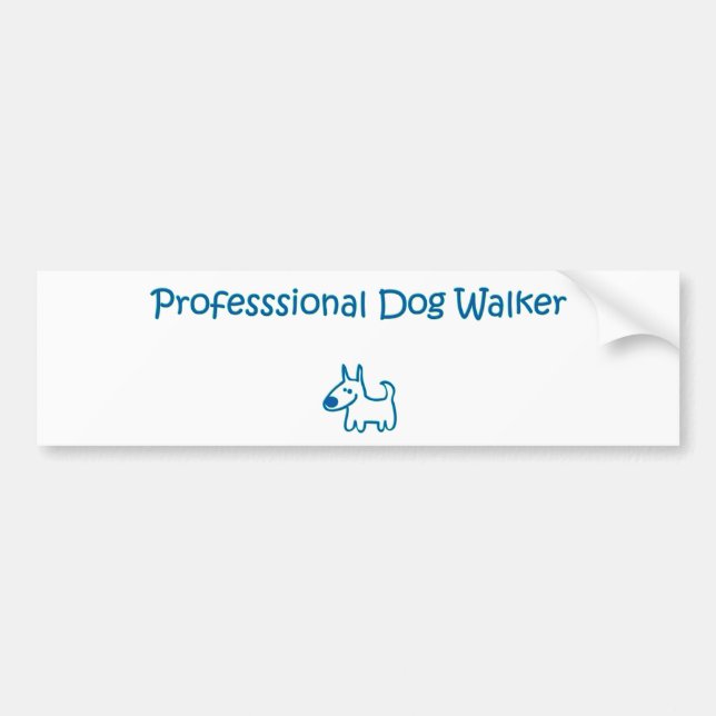 dog walker bumper sticker (Front)