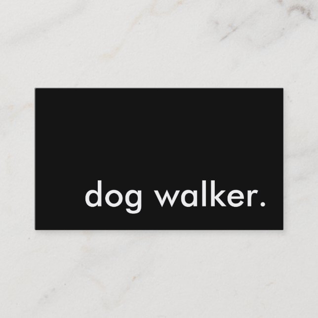dog walker. business card (Front)