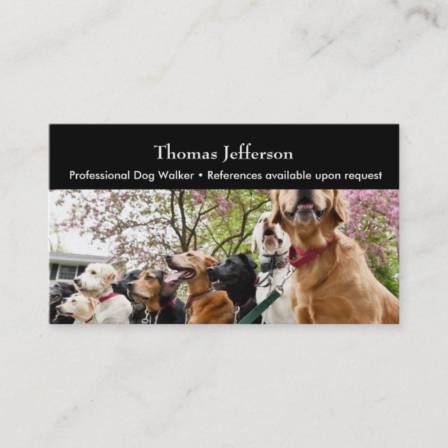 Dog walker  Business Card (Front)