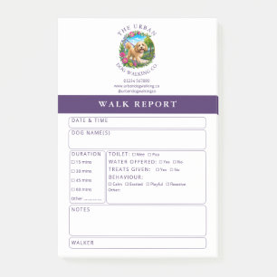 Dog Walker Client Feedback Form Cockapoo Logo Post-it Notes