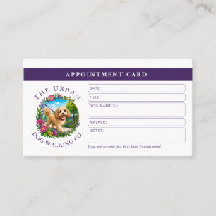 Dog Walker Cockapoo Logo Appointment Card