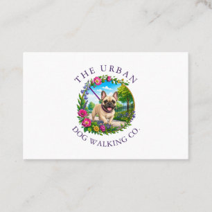 Dog Walker Day Care French Bulldog Business Card