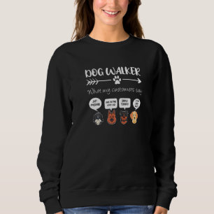 Dog Walker Dog Walking Cute Dog Faces Sweatshirt