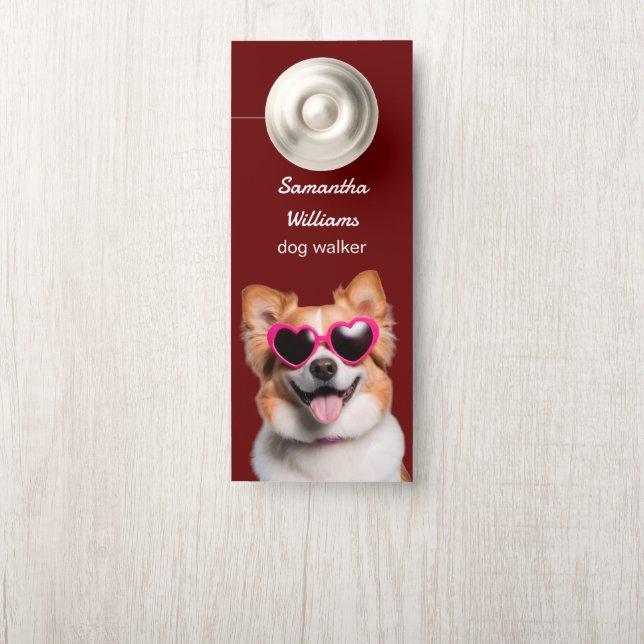 Dog Walker Door Hanger (On Knob)