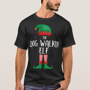 Dog Walker Elf Christmas Party Matching Family Paj T-Shirt
