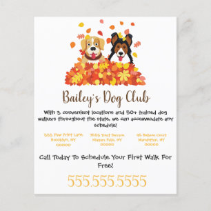 Dog walker flyer autumn