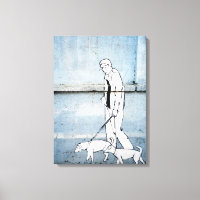 dog walker graffiti on branimirova street, croatia