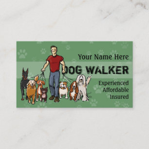 Dog Walker. Guy. Fully customisable business card