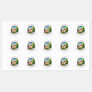 Dog Walker Large Waterproof Labels Labrador
