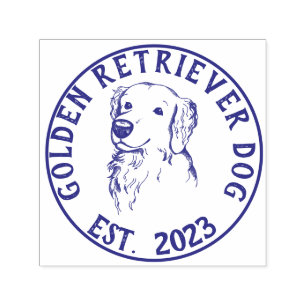Dog Walker logo Golden retriever Self-inking Stamp
