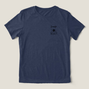 'Dog Walker' Minimalist Charming Customisable Tri-Blend Shirt