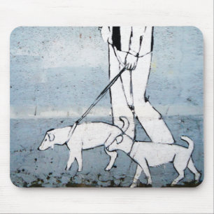 dog walker mouse mat