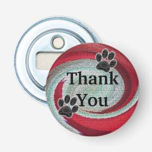 Dog Walker Paw Print Puppy Sitter Thank You Bottle Opener