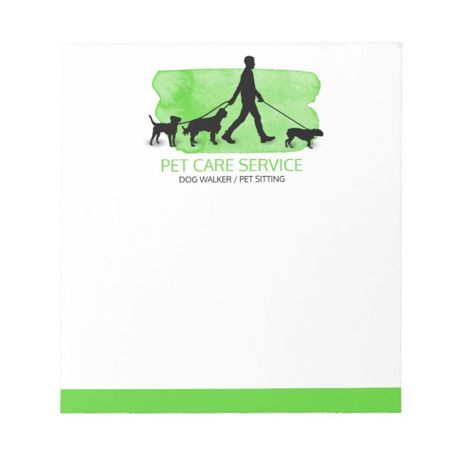 Dog walker / Pet Care Sitting Notepad (Front)