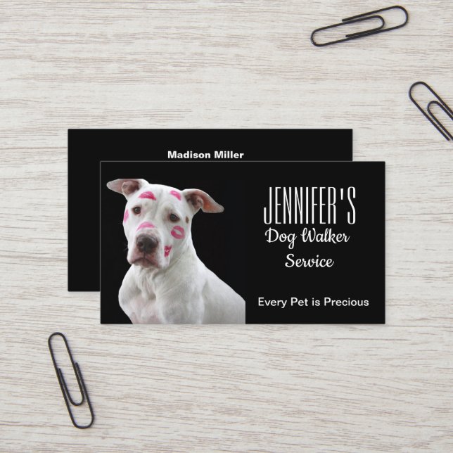Dog Walker/ Pet Sitter  Business Card (Front/Back In Situ)