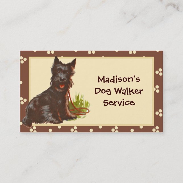 Dog Walker/ Pet Sitter  Business Card (Front)