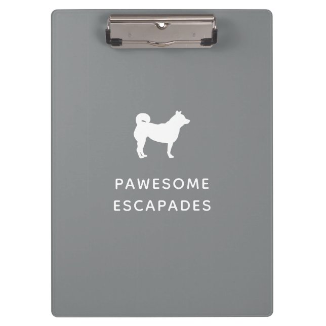 Dog Walker & Pet Sitter Grey Clipboard (Front)