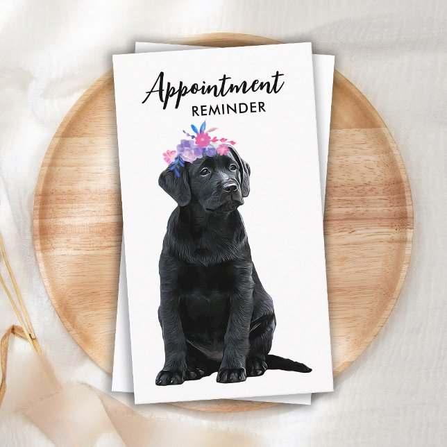 Dog Walker Pet Sitter Puppy Labrador Business Appointment Card (Creator Uploaded)