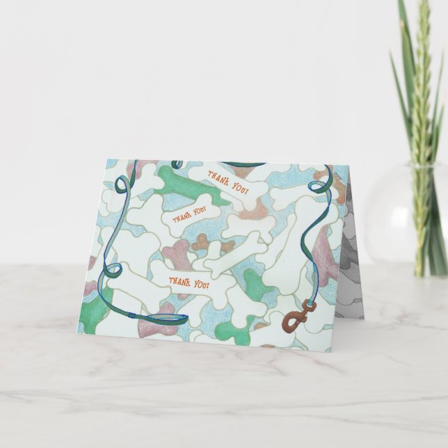 Dog Walker Pet Sitter Thank You Bones Illustrated (Front)