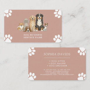 Dog Walker Pet Sitting Business Card