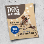 Dog Walker Pet Sitting Happy Labrador Retrieve Dog Flyer<br><div class="desc">Dog Walker Pet Sitting Happy Labrador Retriever Dog Flyers.</div>