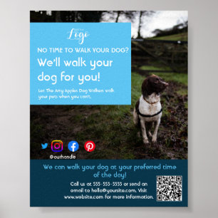 dog walker pet sitting pet service grooming  flyer poster