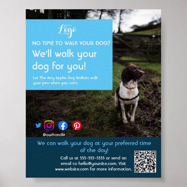 dog walker pet sitting pet service grooming  flyer poster (Front)