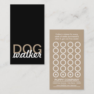 dog walker punch card