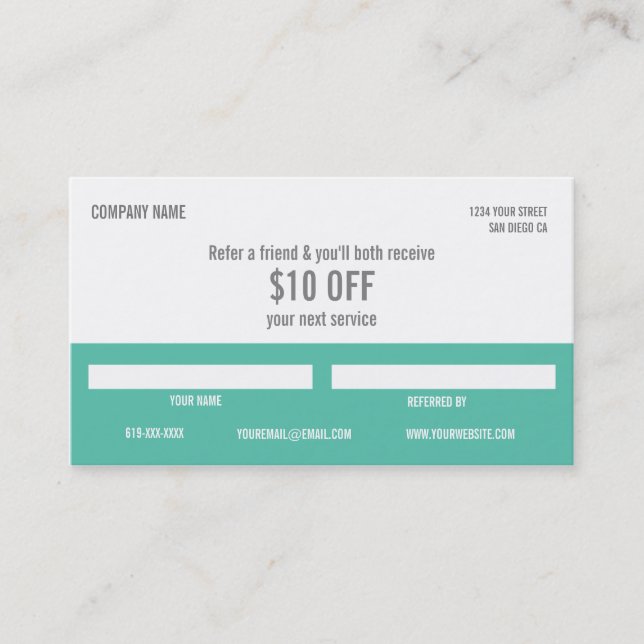 Dog Walker Referral Business Card (Front)