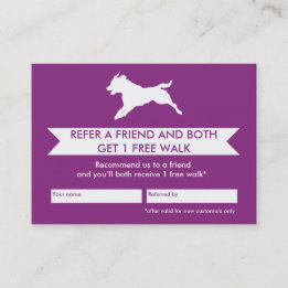 Dog Walker Referral Card - Personalizable