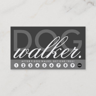 dog walker rewards program loyalty card