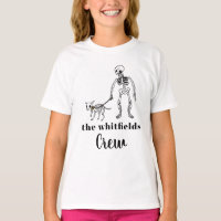 Dog Walker Skeleton Halloween Family Matching